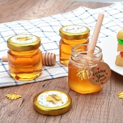 1.5 oz Mini Honey Jars，60 pack baby shower favors,There’s honey sticks, bee p…
