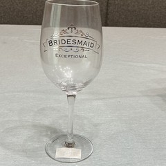 Enesco Insignia Bridesmaid Decorated Wine Glasses Clear Set of 4