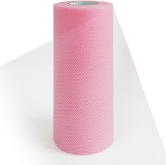 Pink Tulle Fabric – 6 Inch Sheer Tulle Netting Spool – 25 Yards – Ideal for Tutu