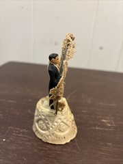 Vintage 1947 Plaster Wedding Cake Topper, Coast Novelty