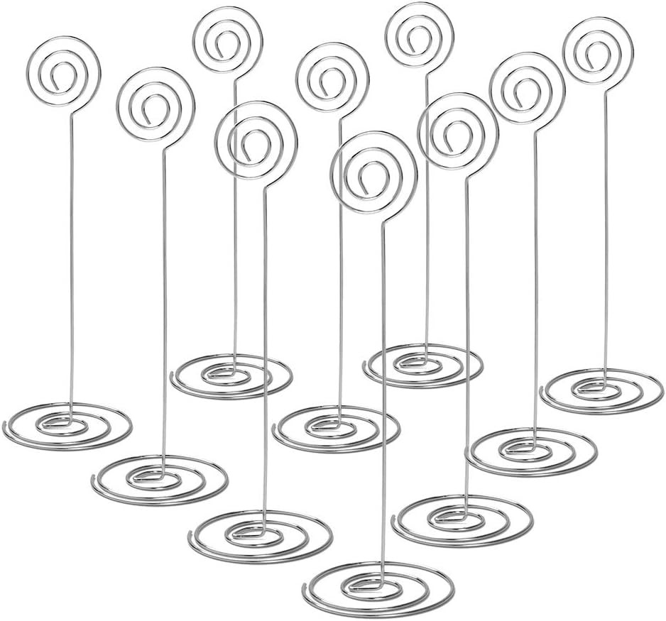 8.6″ Table Card Holders, Silver, 10 Pack