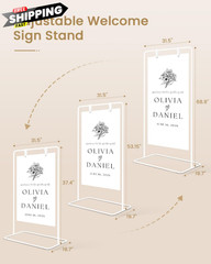 Wedding Welcome Sign Stand, to our Holder, White