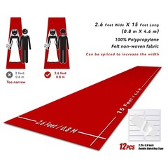 Red Carpet Runner for Party, 2.6X15 ft, 130 GSM Felt Non-Woven Fabric, Hollyw…