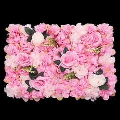 12* Artificial Flower Wall Silk Rose Dahlia Greenery Backdrop for Wedding Party