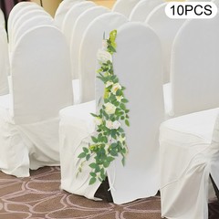 10pcs Wedding Chair Flower Decoration 29.53in Length For Ceremony Reception NEW