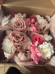 New Pink And White Bridal Bouquet Set Of 4