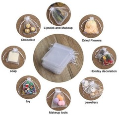 50pcs Organza Bag Jewelry Packaging Gift Candy Wedding Party Goodie Packing Favo