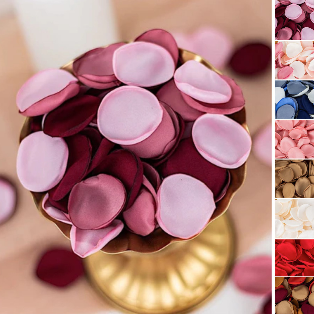 400 Matte Silk Rose Petals Round Artificial Flowers Table CONFETTI Party Events