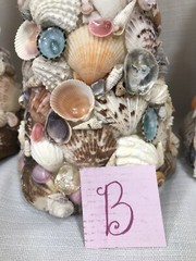 SEASHELL Topiary Tree Starfish Beach Centerpiece Shore Ocean Wedding Shell 15″