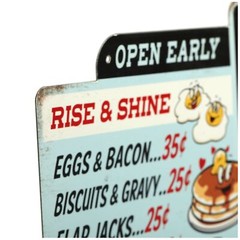 Hometown Grill Menu Metal Wall Decor – Large Distressed Menu Sign for Kitchen…