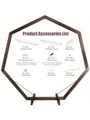 7.2FT Wooden Wedding Arch Geometric Arbor Backdrop Rustic Boho Party Decor