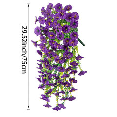 Artificial Flowers UV Resistant Fake Flower Plants Garden Wedding Hanging Decor