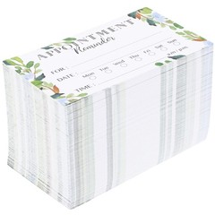 Paper Junkie Appointment Reminder Cards – 200 Pack, 3.5 x 2 inches, green
