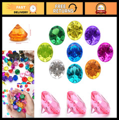 100Pcs Clear Acrylic Diamonds 25mm Table Scatter Gems for Weddings, Vases, Decor