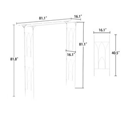 Garden Arbor, Arch Archway for Wedding Ceremony Party, Steel Garden Trellis