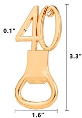 24PCS Gold Bottle Opener for Birthday Favors Gold Wedding Party Gifts 40th