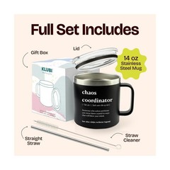 Chaos Coordinator Gifts for Men Tumbler Black 14oz – Thank You, Cor… Fast Ship