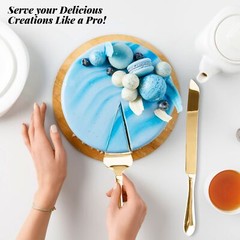 Cake Knife and Server Set, Cake Cutter and Pie Spatula, Cake Serving Set with…