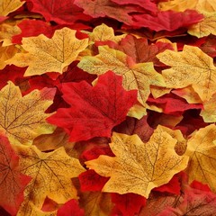 ATFL Fall Leaves,1100 Pcs Autumn Leaves Odorless, Artificial Maple Blades Dec…