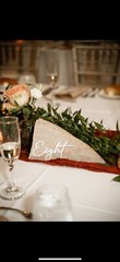 Wedding Table Numbers Acrylic Pink Desert Stone Arizona