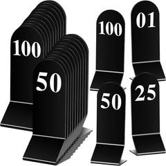 100 Pcs Acrylic Table Numbers 1-100 Double Sided Table Number Cards Wedding Tabl