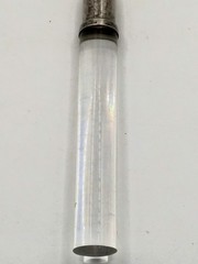 Vtg. Pie Cake Slicer Server Acrylic Lucite Handle With Sterling Silver Band