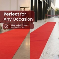 Red Carpet Runner for Party, 3x50ft – Hollywood Red Carpet Roll Out for Special