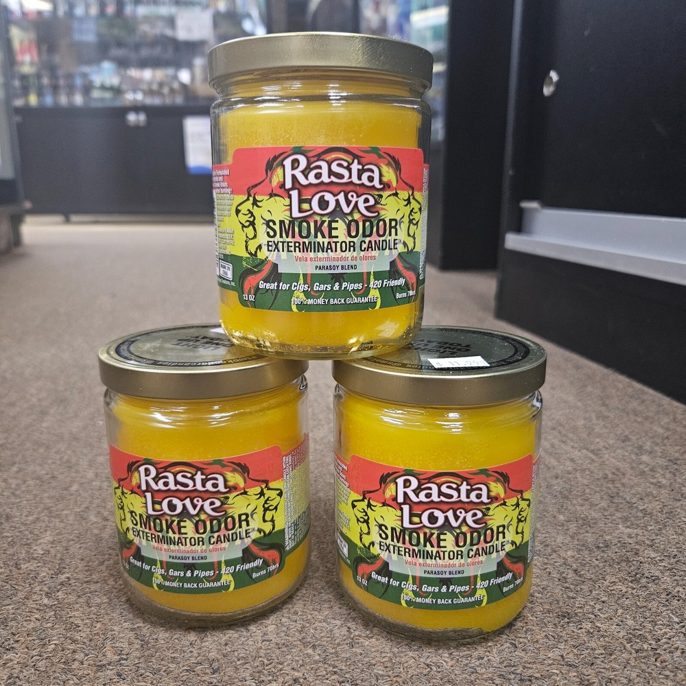 Smoke Odor Exterminator 13oz Jar Candle Rasta Love