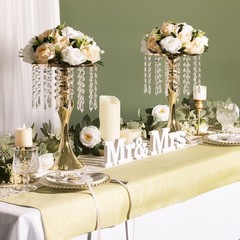 Wedding Centerpieces for Tables, 12.99in Metal Gold Vases S×2pcs,