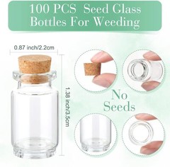 100 Sets Wedding Favors For Guests 100 Small Glass Bottles Clear Vials With Cork