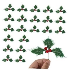 Fake Berries with Leaves Artificial Fruits Plastic Foam Christmas Tree Fake