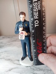 Weddingstar 9351 Love Citation Policeman Groom Cake Topper Hand Paint Porcelain