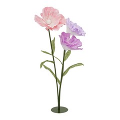3 Heads Giant Artificial Flowers Wedding Artificial Flower Decoration Stand 29cm