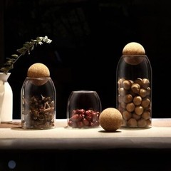 4 Pieces Wine Cork Ball Wooden Stopper for Decanter 4 pieces,