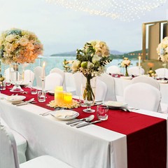 4x Red Satin 12″ x 108»Table Runner Bright Silk Smooth Wedding Party Banquet
