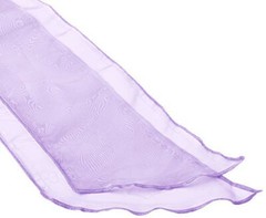 LA Linen Organza Sashes Chair Bows (Pack of 50), Lilac