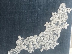 Blue Denim and White Lace Western Wedding Guest Book
