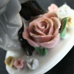 Vintage WEDDING CAKE TOPPER Groom Carrying Bride Threshold