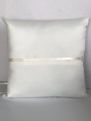 Western Wedding Ivory Satin with Gold Cowboy Boot with Crystal Charm Ring Pillow