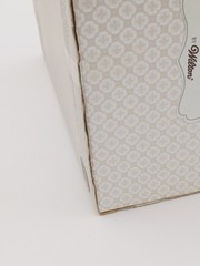 Wilton Double Heart Cake Topper Chrome & White w / Faux Crystals 5″ T x 6″ W.