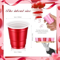100 Pack 2 oz Valentine‘s Day Shot Disposable Cups Shot Glasses Small Plastic