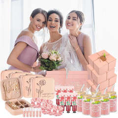 Bridesmaid Proposal Gift Set – 60 Pcs Box with Jewelry, Cup, Scrunchies & More