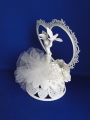 New Vintage RARE «Flight of Fantasy» wedding Cake Top, #1A