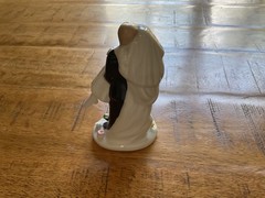 Bride And Groom Vintage Wedding Cake Topper, Ceramic Wedding Figurine