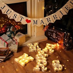 8.5″ Tall MR & MRS LED Marquee Letters Light Tabletop Wedding Centerpiece