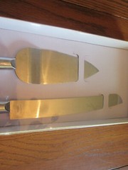 Vtg 2-Piece Cake Knife and Server Set in Original Box Wedding Shower Home Kitch