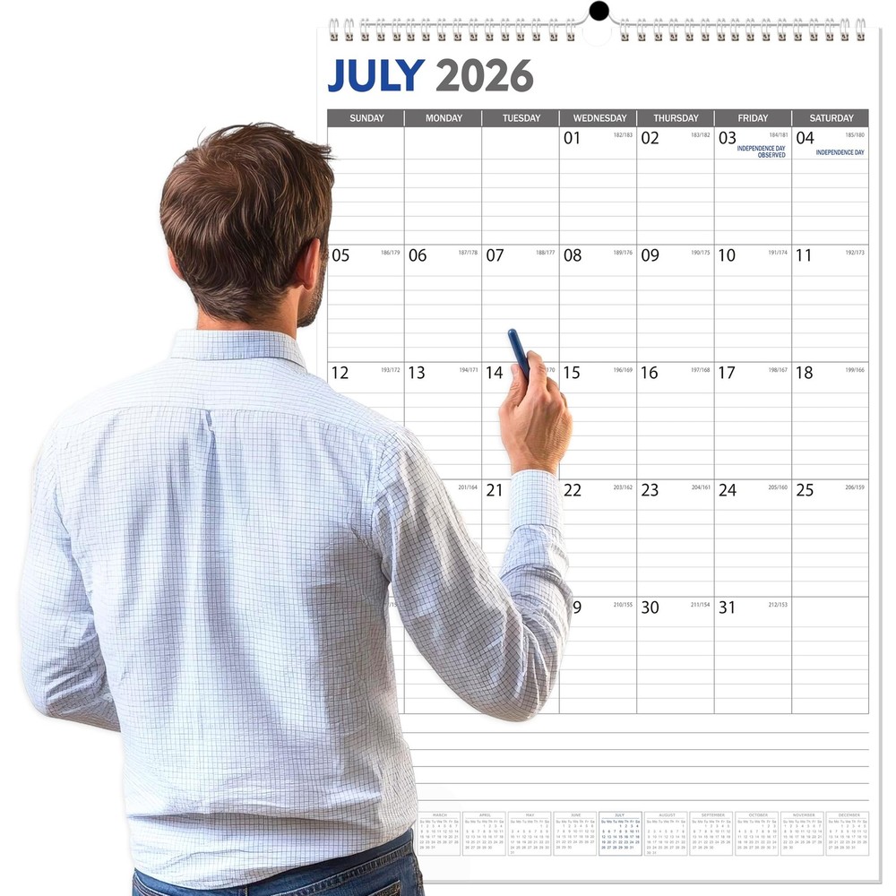 GuassLee Extra Large Wall Calendar 2026,Jumbo Vertical Wall Planner 2026-2027…