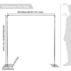 10ft x 10ft Backdrop Stand Pipe Kit Heavy Duty Wedding Back Adjustable Stand