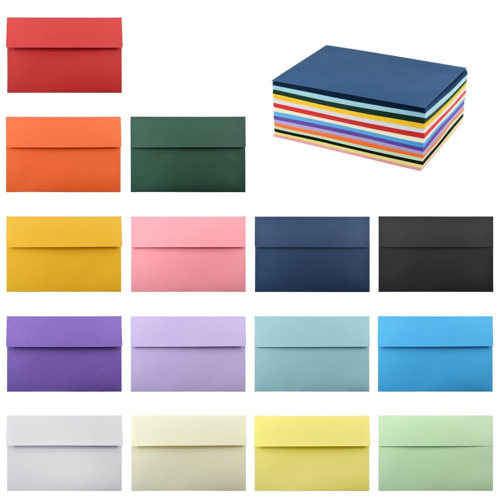 VANRA 150 Pack Colorful Envelopes for Invitations A9 A9, 15 Assorted Colors
