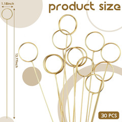 30 Pcs Floral Card Holder Pick Metal Wire Flower Place Card Stick 13.4 in Pictur